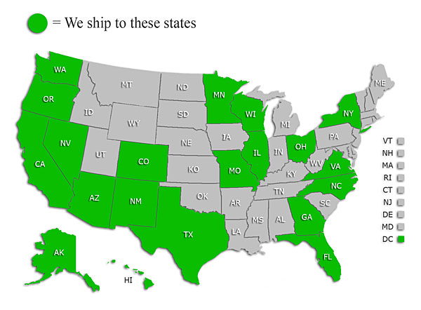 States We Can Ship To